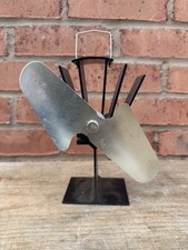 Heat Powered Wood Burning Log Fire Burner Stove, Black 2 Blade Fan