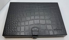 ZIPPO COLLECTORS CASE CROCODILE SKIN DESIGN HOLDS 8 ZIPPO'S (NOT INCLUDED) USED