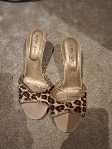 Animal print mules - animal,