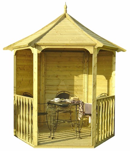 Garden wooden arbour 9ft 8ft - garden,