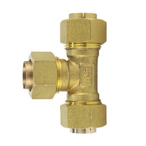 Brass pipe piece connector - pipe, t