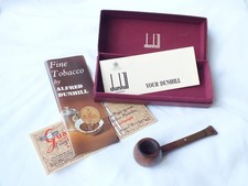 Dunhill classic, lightly smoked 313 "White Spot" fish tail briar pipe 1960's