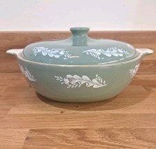 Casserole Dish Lord Nelson Pottery, Sage Green/white leaf, Elijah Cotton