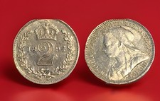 1894 Victoria Maundy Two-Pence Silver Coin | Very High Grade