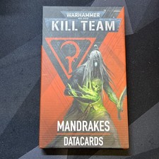 Warhammer 40,000 Kill Team: Mandrakes Datacards New Free P&P 