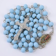 Blue catholic rosary - catholic,
