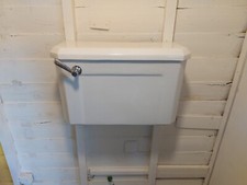 1950 Low Level Alfred Johnson 306 White Earthenware Left Hand Toilet Cistern