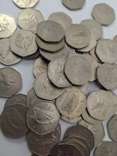 Irish Ireland 50p / Pingin Coin, Choose Date, 1970 - 2000, Woodcock Design.