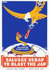 SALVAGE SCRAP WWII WAR POSTER