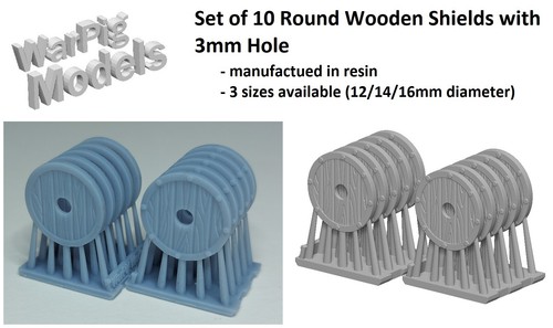 Shields x10 round - shields, with