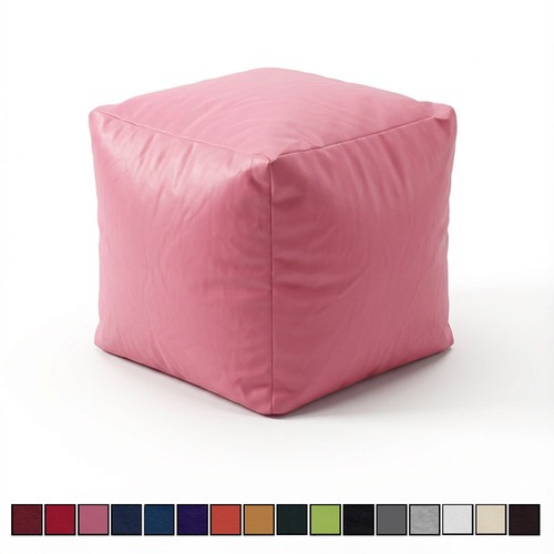 Faux leather beanbag cube - beanbag,