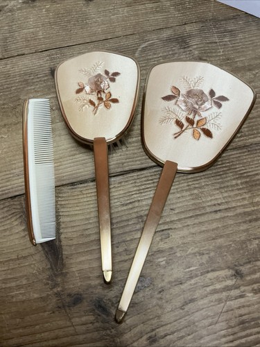 Vintage petit point vanity set - point,