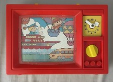 Vintage 1979 Blue Box Working Wind Up Musical Television Preschool Toy