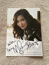 MYLEENE KLASS (TV PRESENTER) HAND SIGNED PUBLICITY CARD- UNDEDICATED