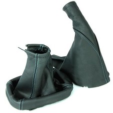 BLUE STITCH VAUXHALL CORSA C 2000-06 LEATHER GEAR SHIFT STICK GAITER HANDBRAKE
