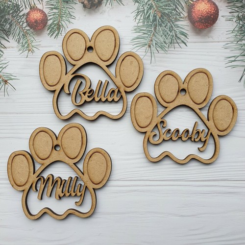 Baubles personalised dog - personalised, paw