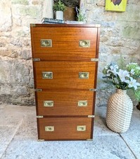 Campaign Style Chest of Drawers - 4 Drawer Chest
