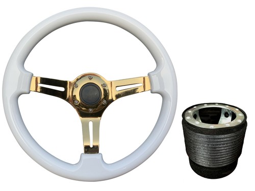 White gold steering - gold, +