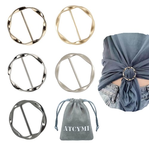 5pcs silk scarf - silk, clip