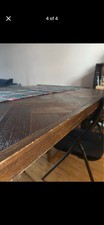 Parquet walnut wood dining