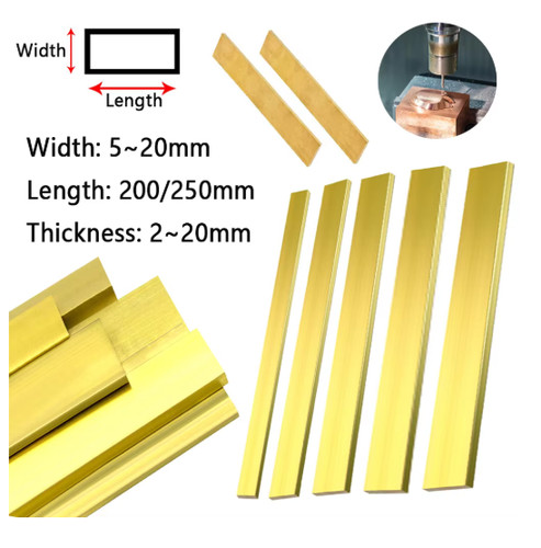 Brass flat bar thicknesses 2mm - brass,
