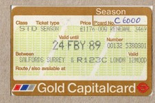 APTIS special card - Gold Capitalcard £1176 annual issued 1988 @ Salfords Surrey