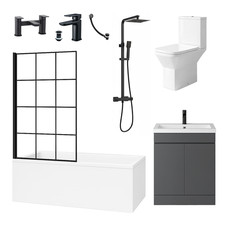 Complete Bathroom Suite Black