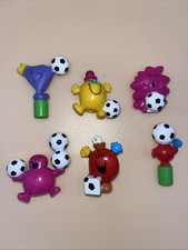 Mr Men Mini Figure Toy Pencil Toppers Complete Full Set Football 1990s Vintage