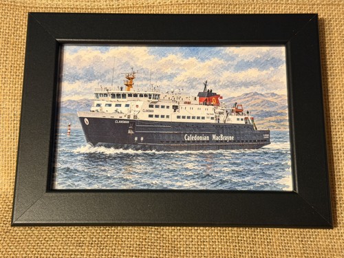 6x4 framed watercolour print - framed,