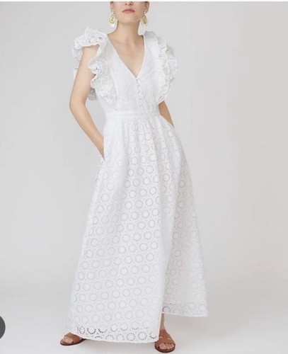 Crew ruffle sleeve maxi - sleeve,