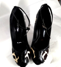 Karen Millen Shoes Size 5 Heels Court Black Eur 38 Womens Stiletto Fur - 190 