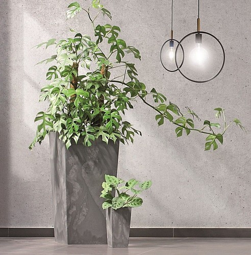 Square tall concrete effect - square,