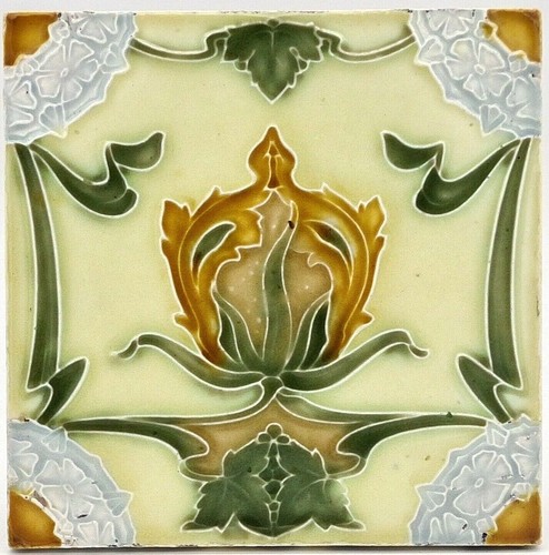 Antique fireplace tile - antique,