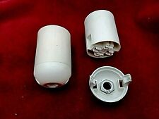 Lamp Holder E27 ES plain skirt M10 base in white for 2 core choose pack size