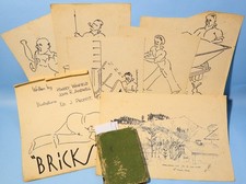 WW2 Ed J. Proffit - STALAG 344 Prisoner of War 1942-4 Diary Original Cartoon Lot