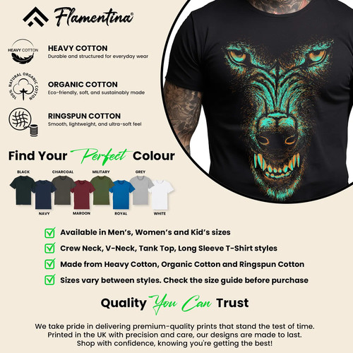 Grey wolf mens tshirt - mens, alpha