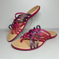 Crocs Huarache Strappy Sandals Pink & Purple Size UK 6 US 8 EU 38 - 39