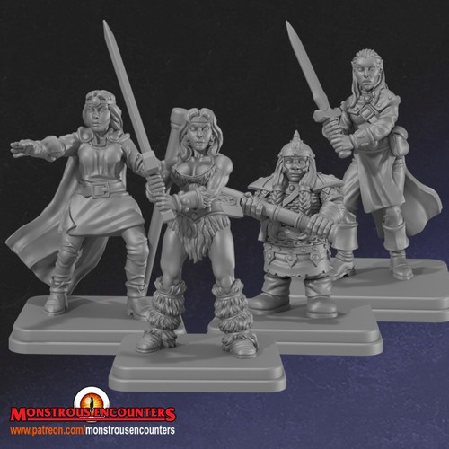 Heroquest female heroes - 4x, |