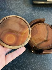 Super Beautiful Excellent Natural Agate Coaster Set 7 pieces