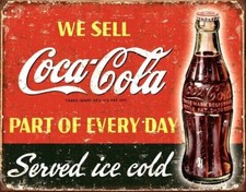 COKE COCA COLA RETRO TIN SIGN WALL PLAQUE MAN CAVE A4 A5 A6 AMERICAN DINER