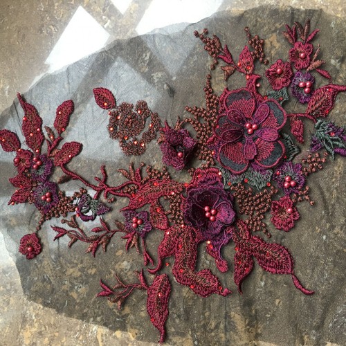 Beaded wedding diy lace fabric - beaded,