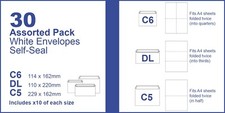 Envelopes Assorted white