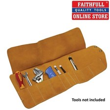 10 POCKET LEATHER TOOL ROLL