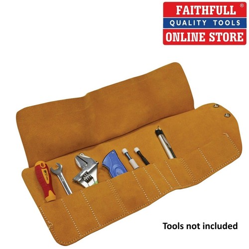 Pocket leather tool roll - leather,