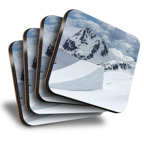 Set square coasters ski - set, 4