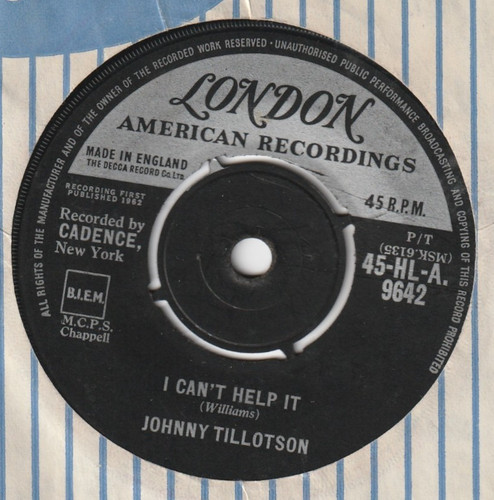 Johnny tillotson i can t - johnny,