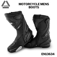 Men motorcycle leather boots - motorcycle,
