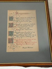 Vintage Margaret Widdemer Print of Poem entitled Mother - Framed & Glazed