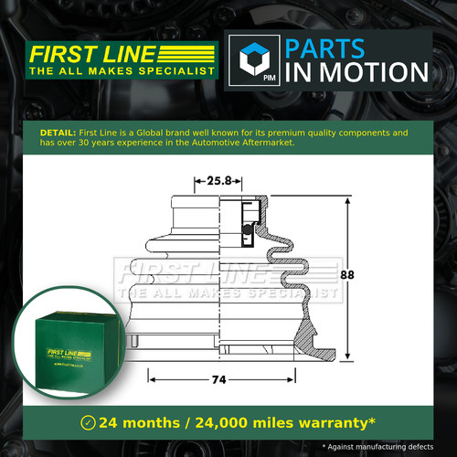 Joint boot fits renault - cv,