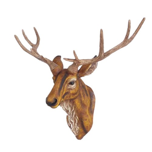 Deer head wall statue - wall,